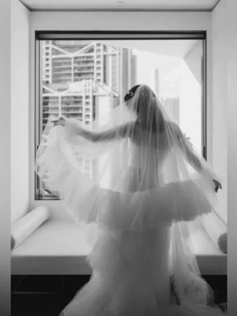 Ruffle Wedding Veil